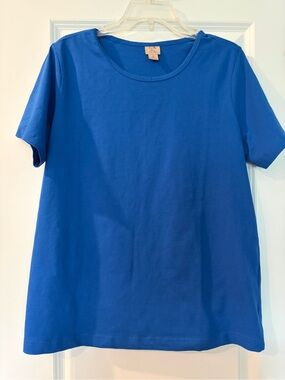 Classic Scoop Neck Short Sleeve Tee - Royal Blue